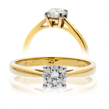 Diamond Solitaire Engagement Ring 0.50ct, 18k Gold