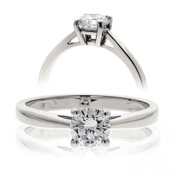 Diamond Solitaire Engagement Ring 0.20ct in Platinum