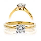 Diamond Solitaire Engagement Ring 0.20ct, 18k Gold