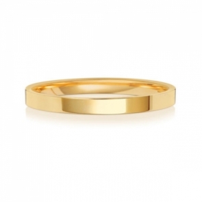 2mm Wedding Ring Flat Court 9k Gold, Medium