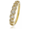 Diamond Half Eternity Plait Ring 0.50ct, 18k Gold