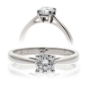 Diamond Solitaire Engagement Ring 0.25ct, 18k White Gold