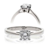 Diamond Solitaire Engagement Ring 0.50ct, 18k White Gold