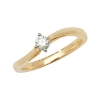 Diamond Wave Engagement Ring 0.21ct, 9k Gold
