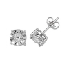 Diamond Illusion Set Stud Earrings 0.31ct, 9k White Gold