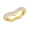 Diamond Wishbone Half Eternity Ring 0.50ct, 9k Gold