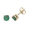 1.00ct. Natural Emerald Stud Earrings 5mm, 9k Gold