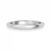 2mm Platinum Wedding Ring D-Shape, Medium