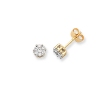 Diamond Cluster Stud Earrings 0.33ct G/SI, 9k Gold