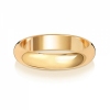 4mm Wedding Ring D-Shape 18k Gold, Medium