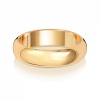 5mm Wedding Ring D-Shape 18k Gold, Medium