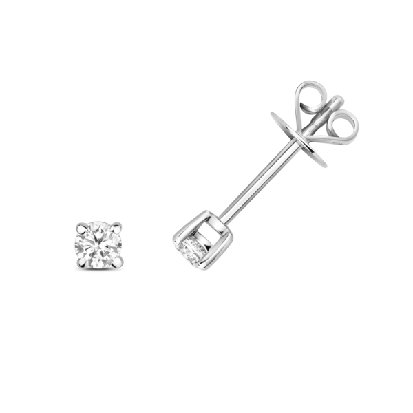 Classic Diamond Stud Earrings 0.20ct 9k White Gold