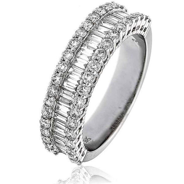 Baguette Diamond Band – Pampillonia Jewelers