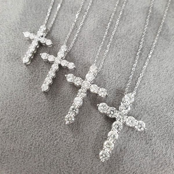 Diamond gold cross chain on sale