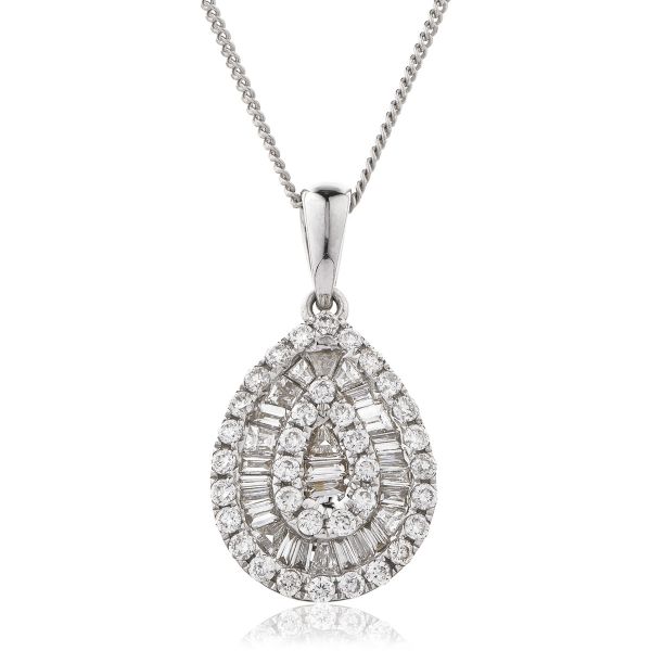 Baguette best sale solitaire necklace