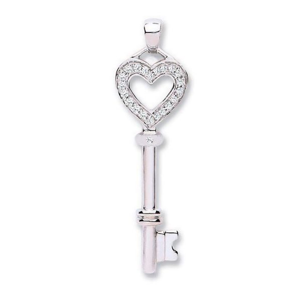 Diamond key pendant necklace store
