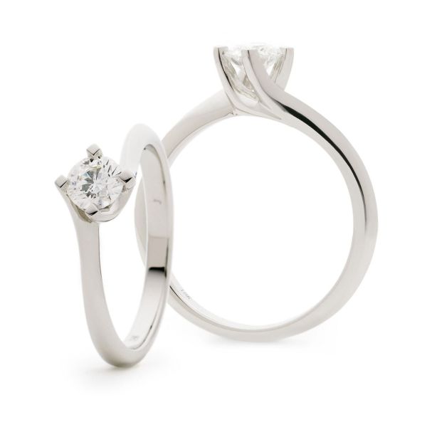 Solitaire twist ring on sale