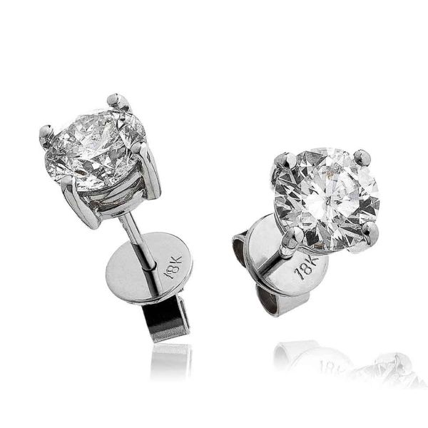 Diamond Studs 0.80ct 18k White Gold