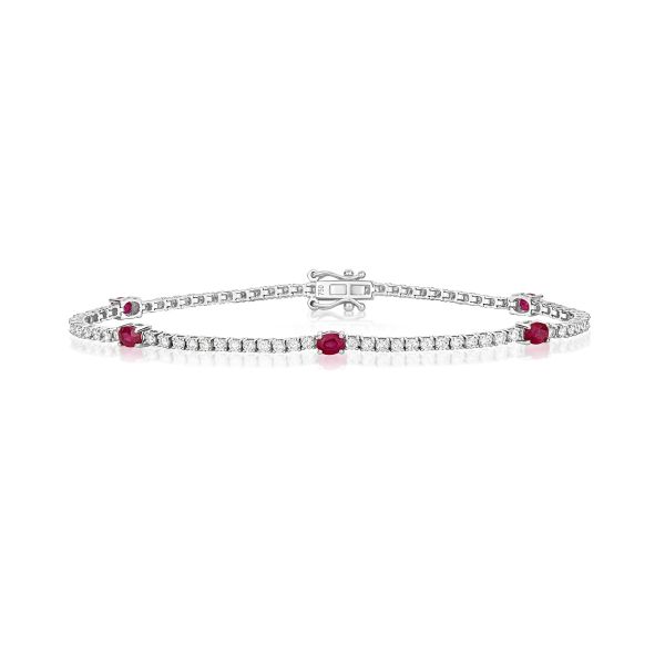 Natural ruby tennis bracelet shop