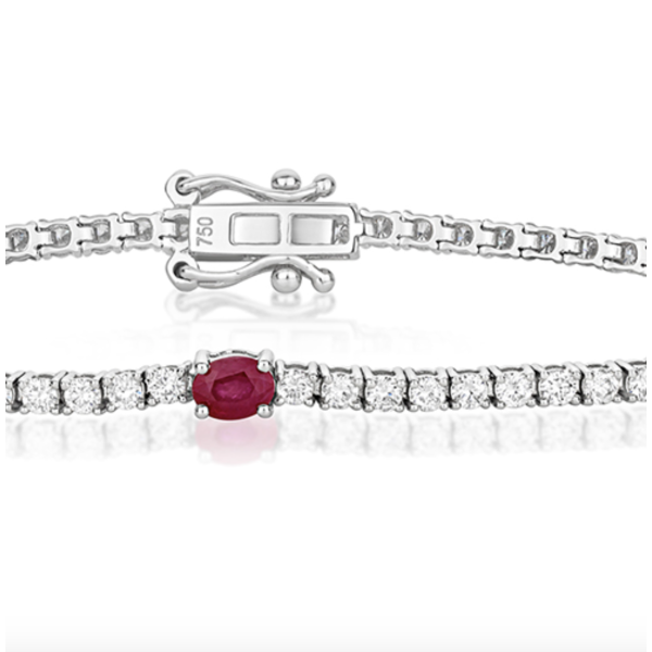 Natural ruby tennis bracelet deals