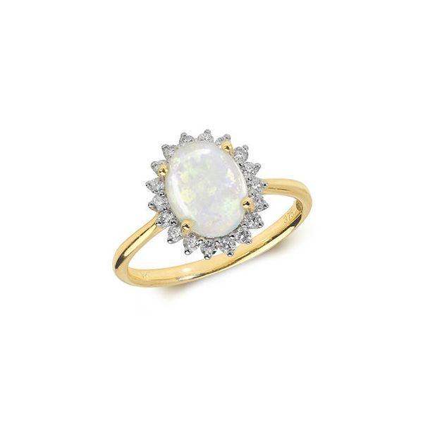 Opal surrounded cheap by diamonds