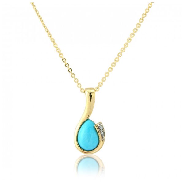 Turquoise gold best sale pendant