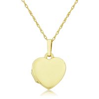 Mark Milton Mini Gold Heart Locket Necklace