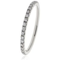 1.4mm Petite Diamond 60% Eternity Ring 0.20ct. 950 Platinum