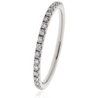 Petite Diamond Full Eternity Ring 0.30ct, 18k White Gold