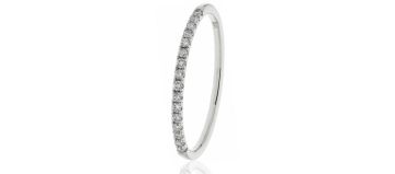 Diamond Half Eternity Ring 0.16ct in Platinum, 1.5mm