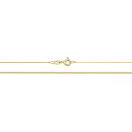 1mm Close Curb Chain in 9k Gold, 18 Inch