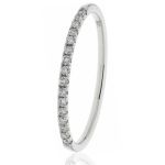 40% Diamond Half Eternity Ring 0.16ct in Platinum, 1.5mm