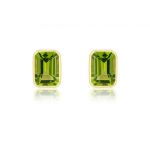 Mark Milton Peridot Octagonal Stud Earrings, 9k Gold