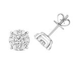 Diamond Illusion Set Earrings 1.00ct, 18k White Gold