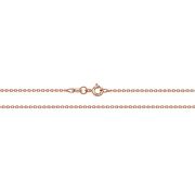 0.8mm Cable Chain in 9k Rose Gold, 16 Inch