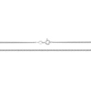 1.5mm Close Curb Chain in 9k White Gold, 16 Inch