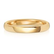 2.5mm Wedding Ring Soft Court Shape, 9k Gold, Heavy