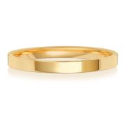 2mm Wedding Ring Flat Court 18k Gold, Heavy