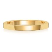 2mm Wedding Ring Flat Profile 18k Gold, Medium