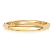 2mm Wedding Ring Traditional Court Shape, 9k Gold, Medium