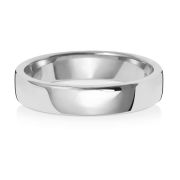 4mm Platinum Wedding Ring Soft Court Shape, Medium Weight