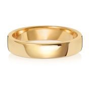4mm Wedding Ring Soft Court Shape, 9k Gold, Medium
