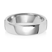 5mm Platinum Wedding Ring Soft Court Shape, Heavy Weight