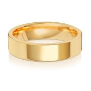 5mm Wedding Ring Flat Court 9k Gold, Heavy