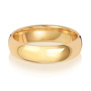 5mm Wedding Ring Traditional Court Shape, 9k Gold, Medium