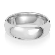 6mm Platinum Wedding Ring Traditional Court Shape, Heavy