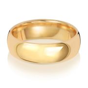 6mm Wedding Ring Traditional Court Shape, 9k Gold, Heavy