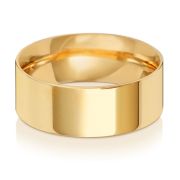8mm Wedding Ring Flat Court 9k Gold, Medium