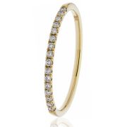 40% Diamond Half Eternity Ring 0.16ct. 18k Gold, 1.5mm