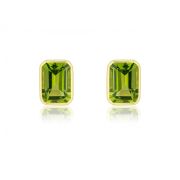 Mark Milton Peridot Octagonal Stud Earrings, 9k Gold